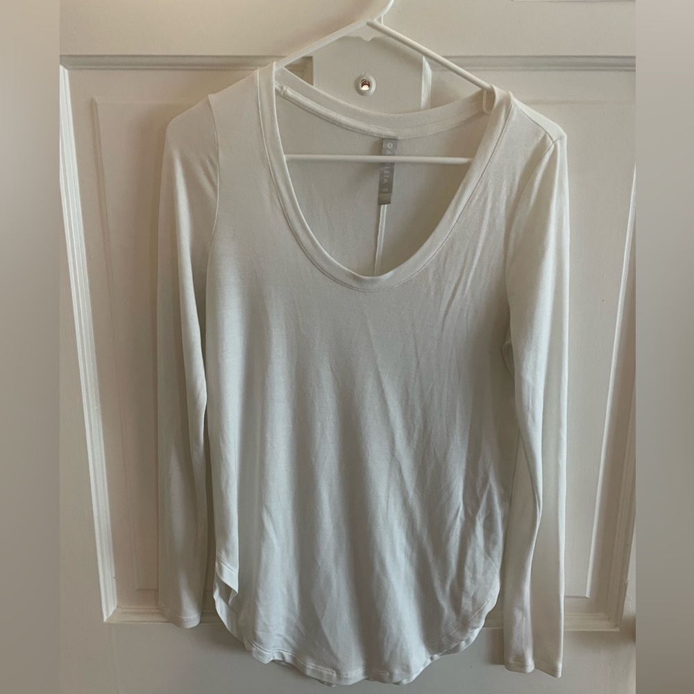 Athleta White Long Sleeve Tee - XS